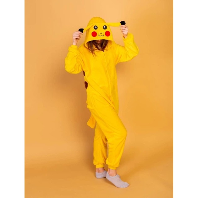 Pikachu Kigurumi Schlafanzug in Gelb — Weicher Komfort zum Schlafen