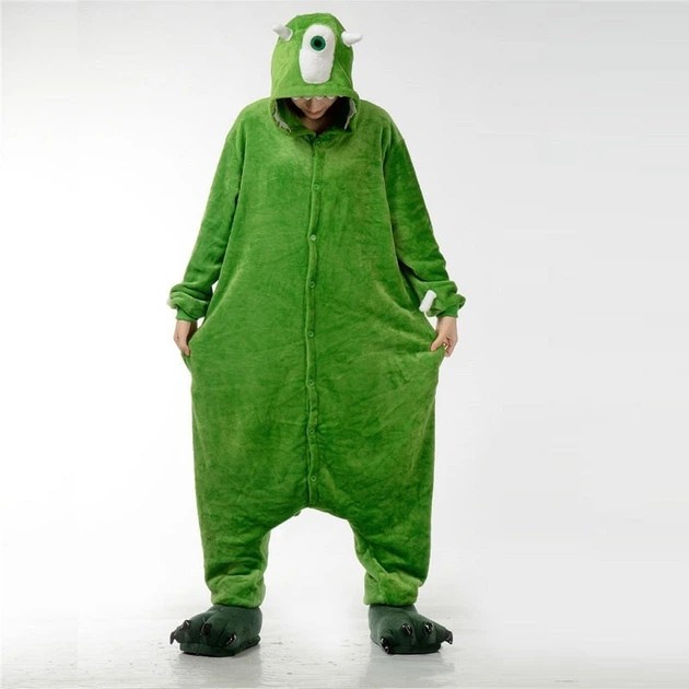 Männer Kigurumi Schlafanzug 'Mike Wazowski' — Lustiges grünes Design
