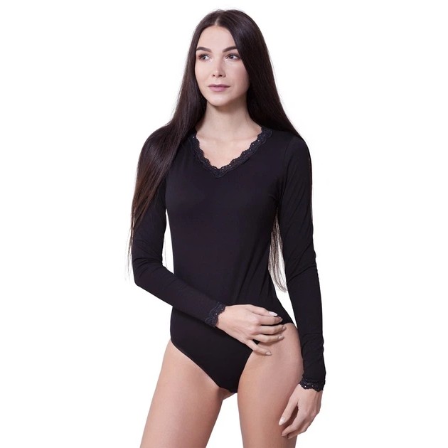 Bikini Body aus Baumwolle — Schwarze Farbe für komfortable Entspannung