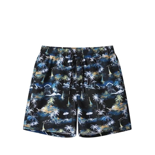 Men's Glo-Story Black Beach Shorts — Comfort and Style