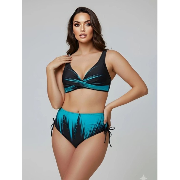 Damen-Swimsuit Sisianna in Schwarz und Blau – Stil und Komfort