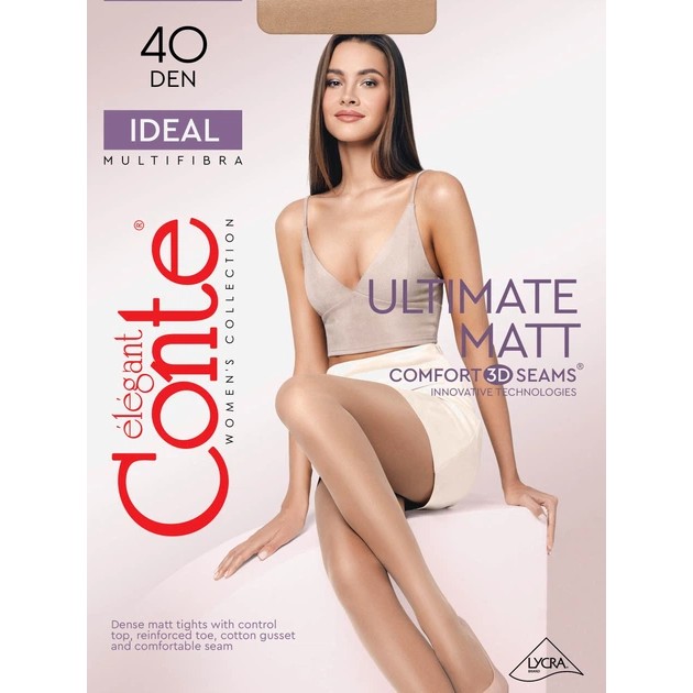 Жіночі колготи Conte Ideal 40 Den чорного кольору — комфорт і стиль