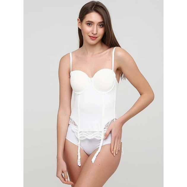 Cuerpo con ligas Simone Perele color crema - elegancia y confort