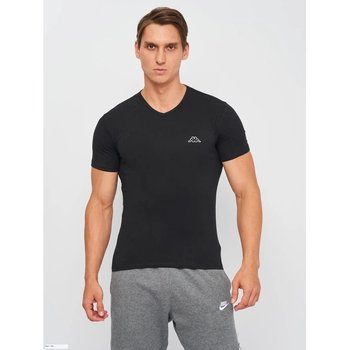 T-shirt en coton Kappa pour homme noir — confort par temps froid