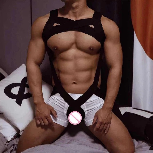 Men's Erotic Harness in Black — A Stylish Accent for Intimate Moments