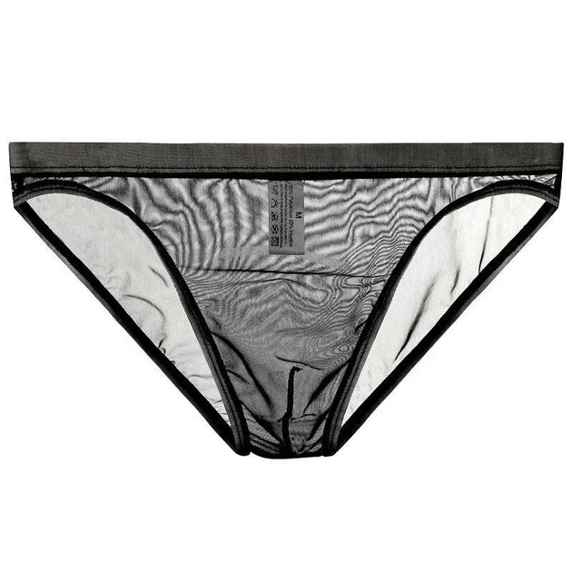 Bóxer transparente para hombres - color negro, ajuste bajo