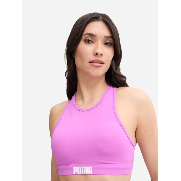 Haut de bain Puma Swim violet pour femmes – soutien optimal