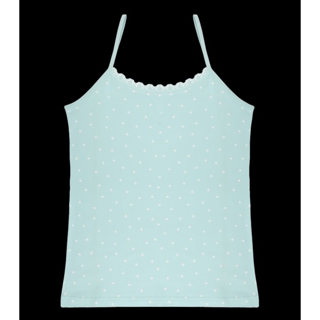 Damen Tanktop mit dünnen Trägern in Türkis