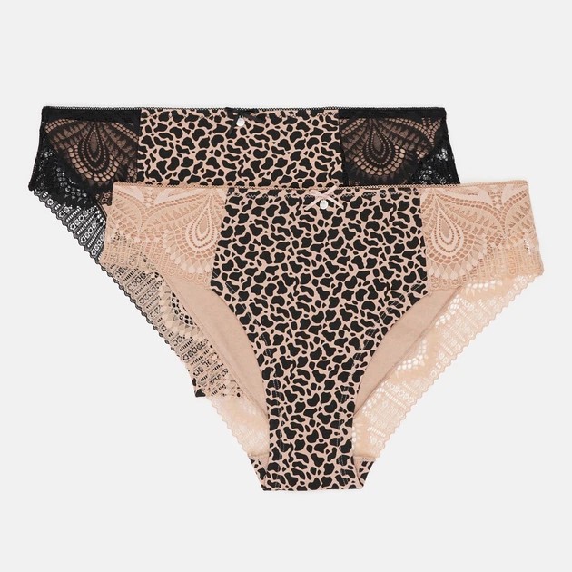 Set of Women's Bikini Underwear Lama Cotton