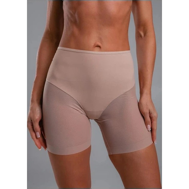 Nahtlose formende Radshorts in Beige für Damen