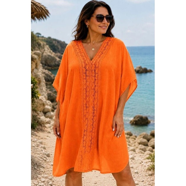 Túnica de Playa Naranja - Estilo y Comodidad