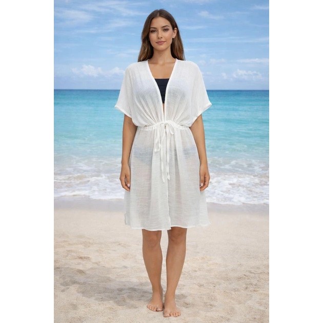 Tunique de plage blanche — élégance et confort féminin