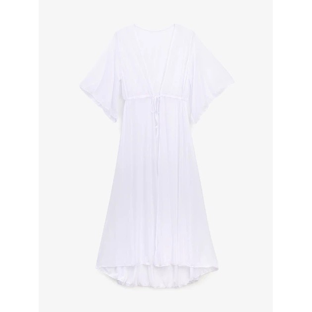 Túnica de playa para mujer GENUA blanca – Estilo y comodidad