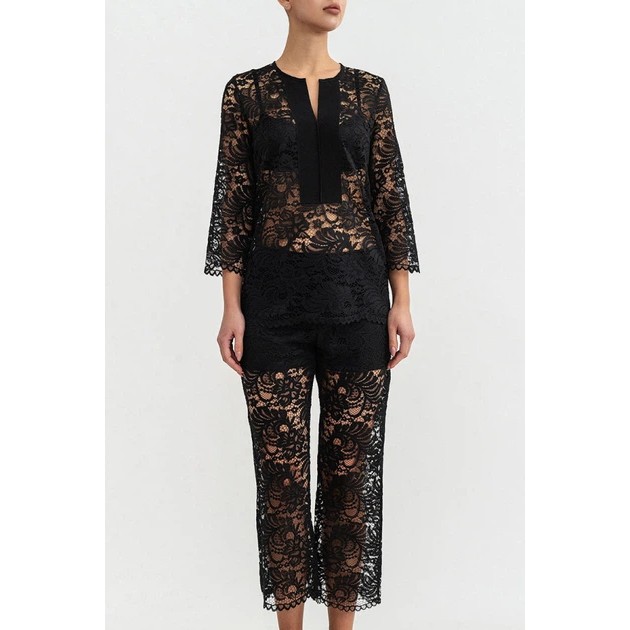 Conjunto de encaje German Volf en negro – elegancia diaria