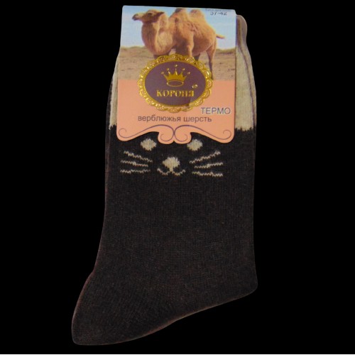 Calcetines de mujer de lana de camello – comodidad marrón