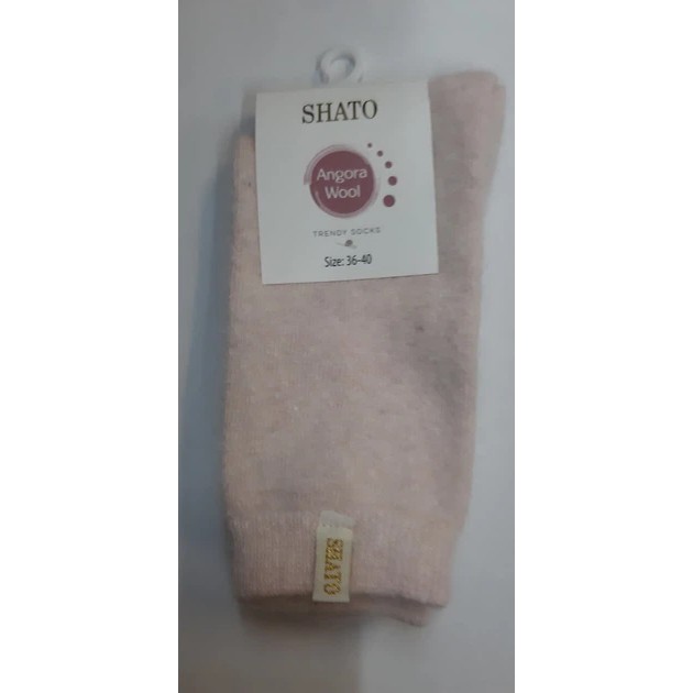 Damen Thermosocken aus Angora SHATO — zartrosa und warm
