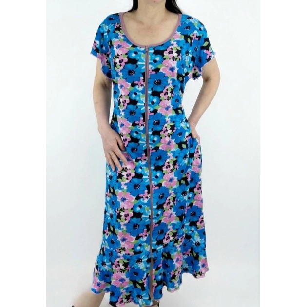 Women's Triko Ruffle Robe Blue