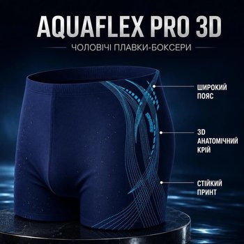 Boxers de bain AquaFlex Pro 3D pour hommes en bleu
