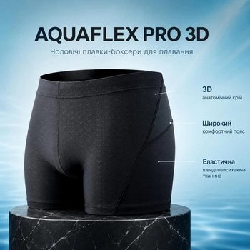 Boxer de Bain Noir AquaFlex Pro 3D pour Homme