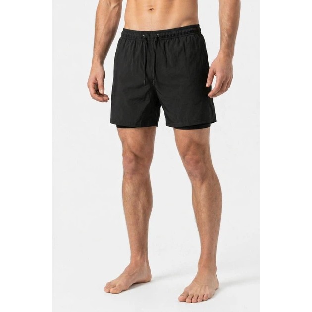 Bañadores para hombres Aqua Skin negros con briefs integrados