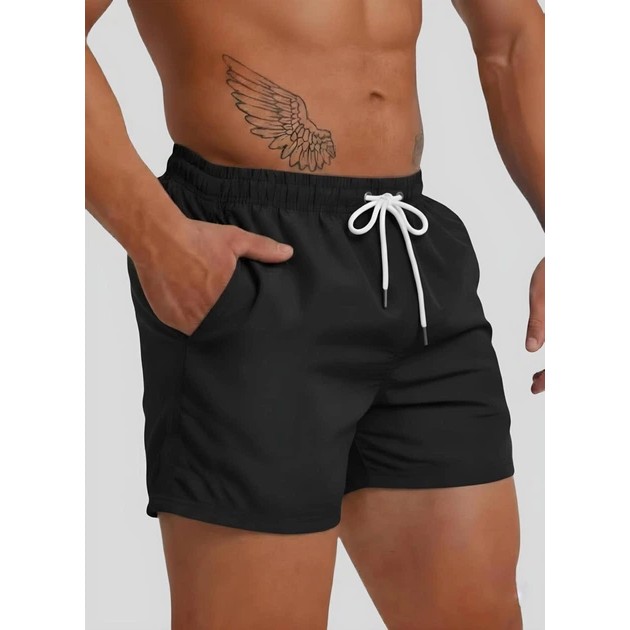 Pantalones cortos de playa Fuba para hombres en negro para ocio activo