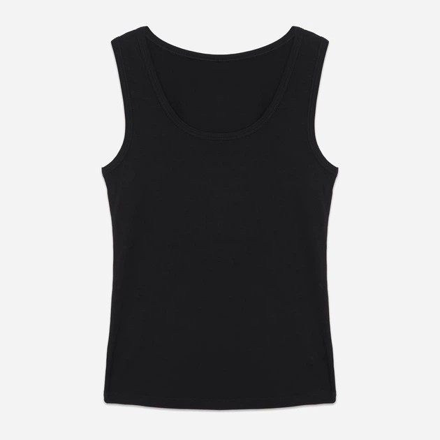 Camiseta de tirantes de algodón para mujer Conte en negro