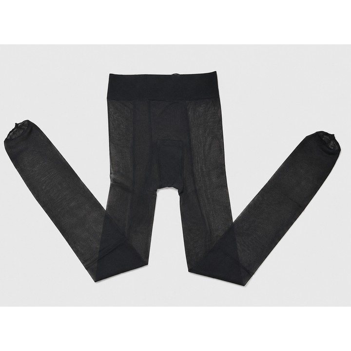 Herren Glatte Schwarze Leggings