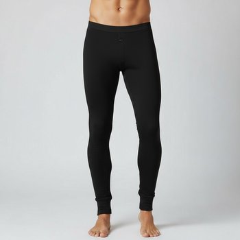Pantalons thermiques pour hommes avec fourrure noire