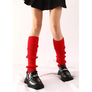 Chaussettes Hautes Rouges en Acrylique pour Femme
