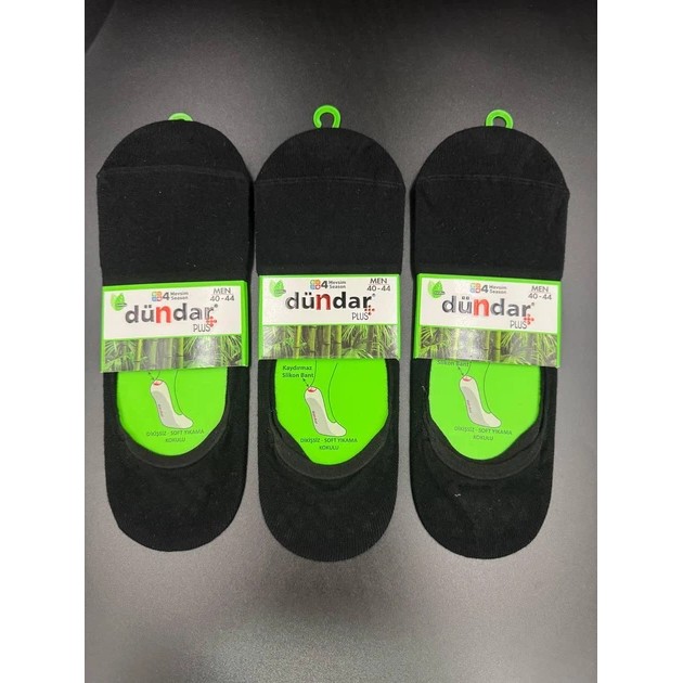 Herren Dündar Plus Bambu Babet schwarze Socken — Set mit 3 Paaren