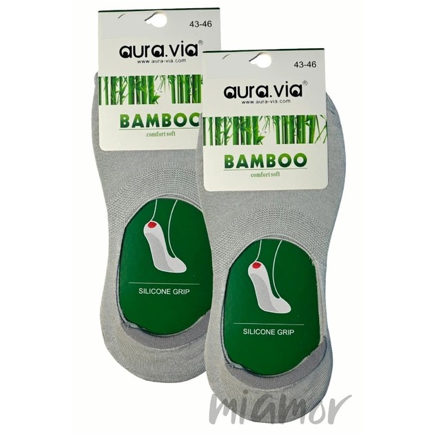 גרביים מבמבוק לגברים Aura.Via אפור