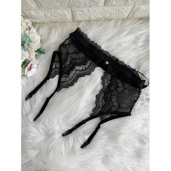 Ceinture à bas en dentelle noire