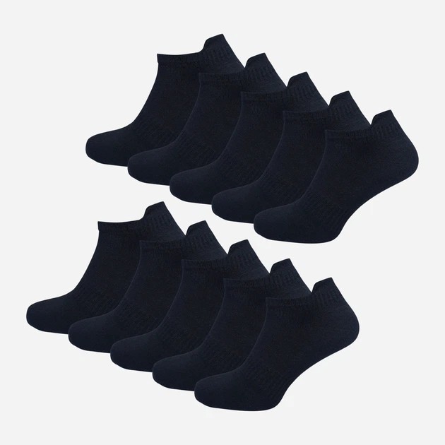Kurze Herren Baumwollsocken von Leo in Schwarz