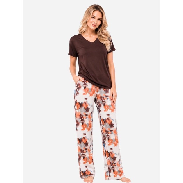 Women's NataLux Pajama in Chocolate Color