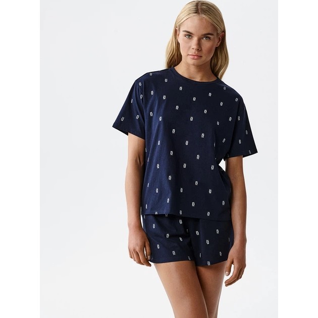 Women's Cotton Pajama Atlantic Dark Blue – Comfortable Sleep