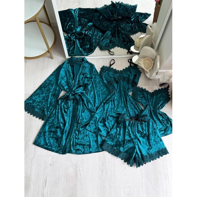 Ensemble de Pyjama Femme Vague: Robe, Haut, Shorts, Chemise de Nuit