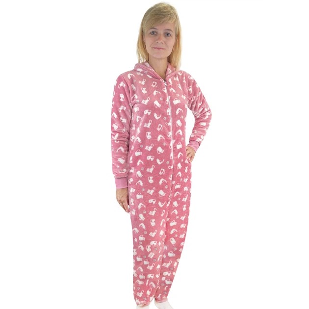 Kigurumi de mujer gato en rosa Velsoft