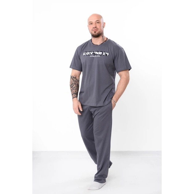 Ensemble de Pyjama Homme — Anthracite, 100% Coton