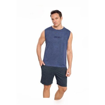 Ensemble de Détente pour Homme avec T-Shirt et Shorts Bleu