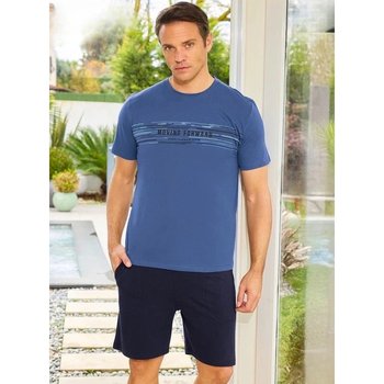 Ensemble de maison pour homme avec t-shirt bleu et shorts