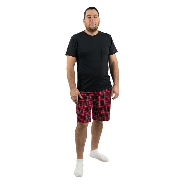 Ensemble de pyjama pour homme en graphite en coton - T-shirt et shorts