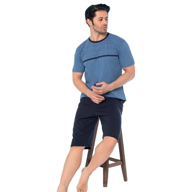 Ensemble de Shorts et T-Shirt Bleu en Coton de AYANS