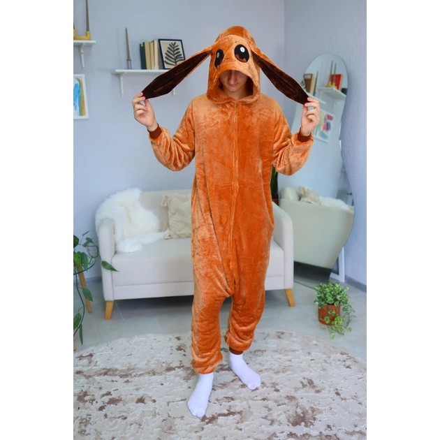 My Kigu Herren Pokémon Eevee Kigurumi Schlafanzug in Braun