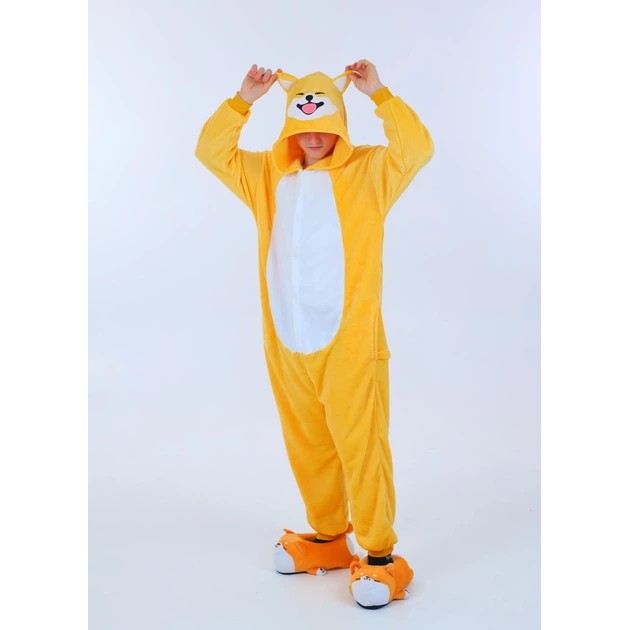 Kigurumi de Perro Corgi Amarillo para Hombres y Adolescentes