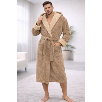 Peignoir pour homme en velours ZERON beige
