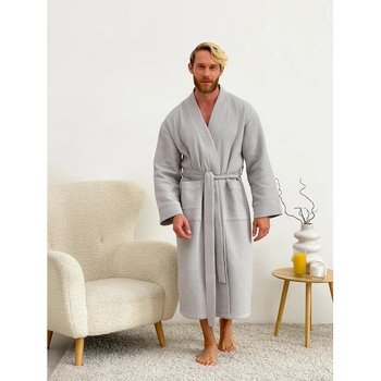 Robe en Waffle pour Homme Grise en 100% Coton