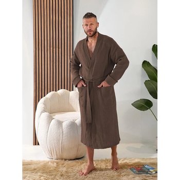 Robe pour homme en mousseline marron foncé