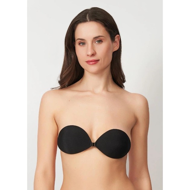 Damen Silikon Unsichtbarer BH Schwarz