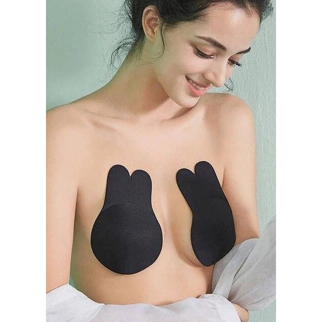 Sujetador de Silicona Invisible para Mujeres Negro