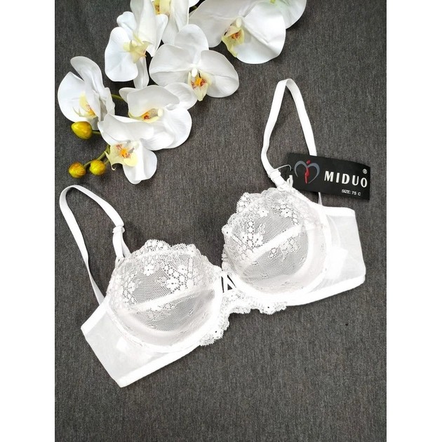 Damen Balconette-BH Weiß mit weichen Cups von Miduo